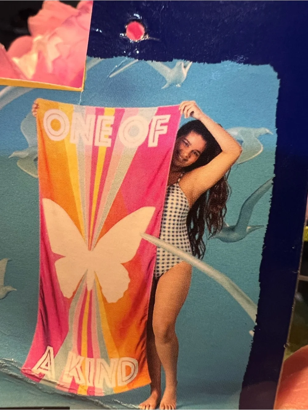 One Of A Kind Bright Butterfly Beach Towel -Great gift for girl!